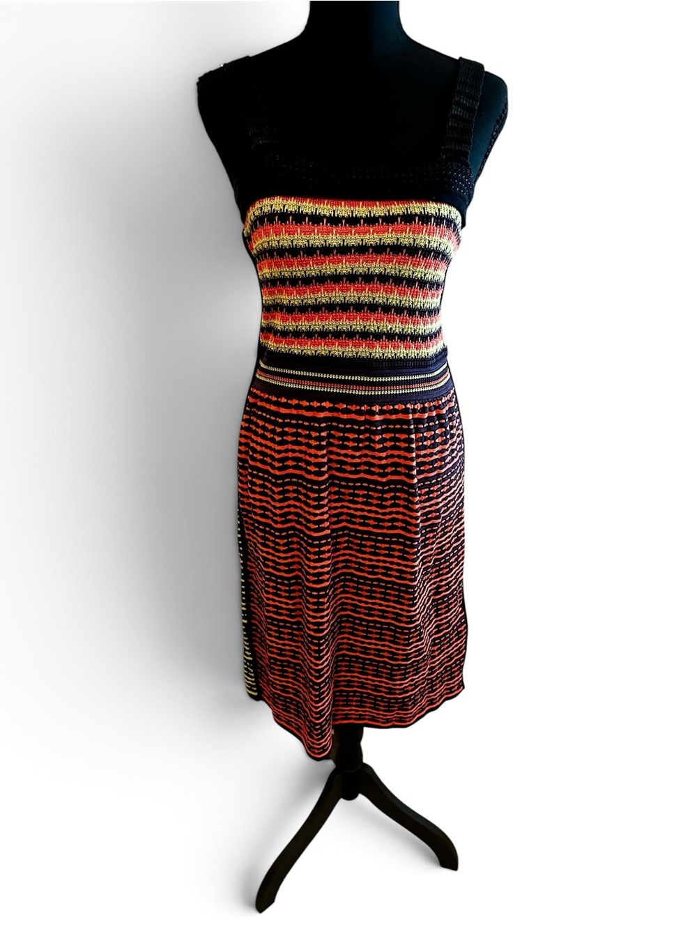 M Missoni Multicolor Knit Sleeveless Dress Size 42